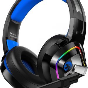 ZIUMIER Gaming Headset for PC, PS4, PS5, Xbox One, Xbox Series S/X, Switch, Noise Canceling Microphone, Stereo Surround Sound, 3.5mm Wired Gaming Headphones